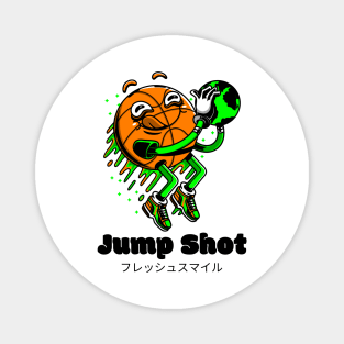 Jump Shot Basket Ball Funny Cartoon Characters Magnet
